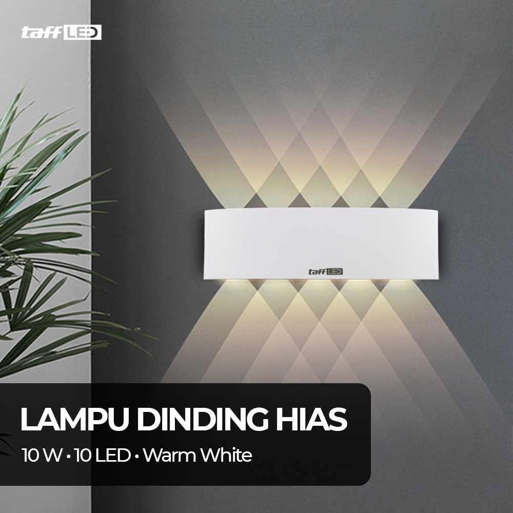 ginee_20251210150848486_3974864165.jpg TaffLED Lampu Dinding Hias Indoor Plastic Body 10W 10 LED Warm White - 10T
