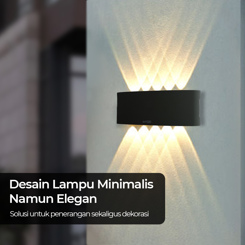 Pro Gaming Mouse - 14 TaffLED Lampu Dinding Hias Indoor Plastic Body 10W 10 LED Warm White - 10T