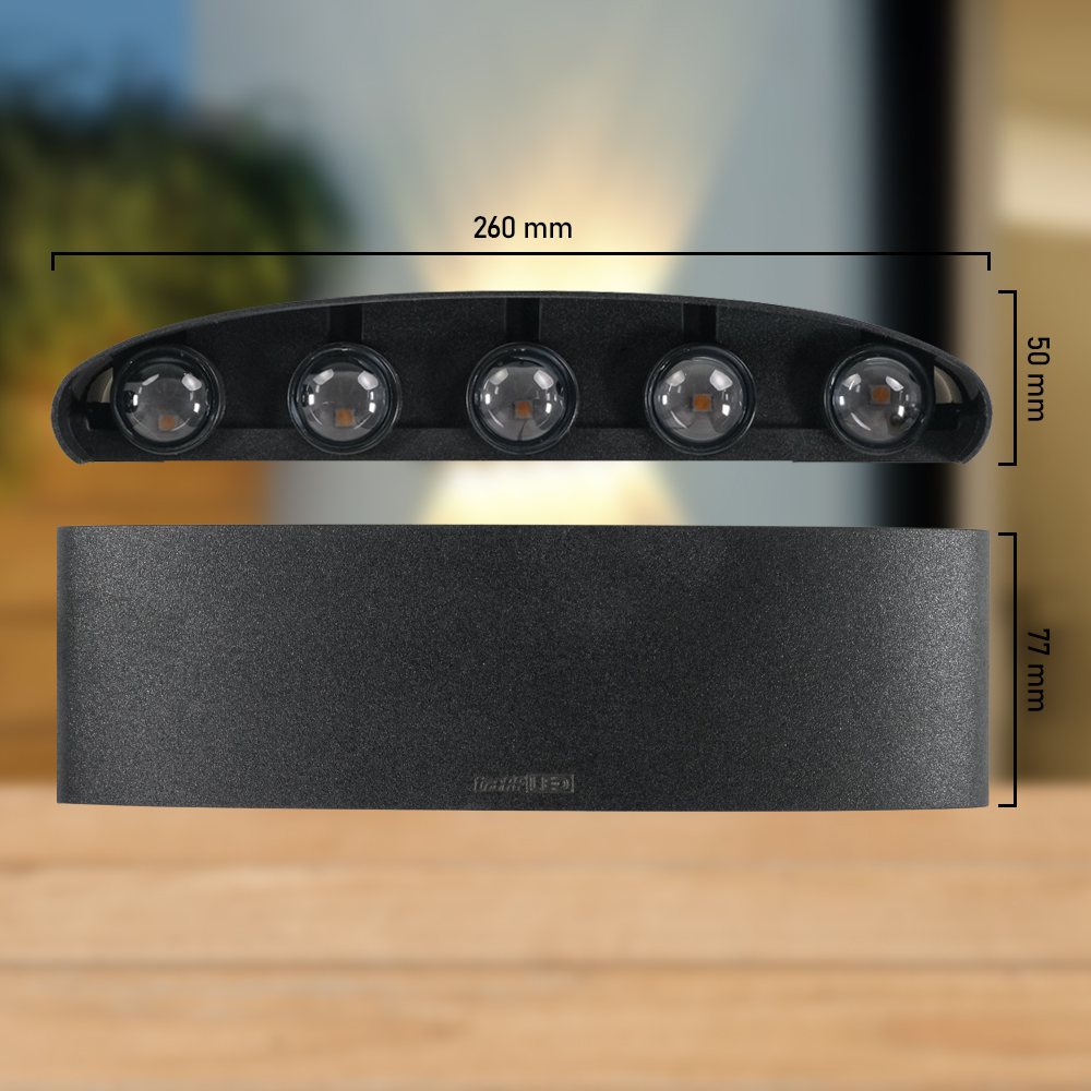 Pro Gaming Mouse - 5 TaffLED Lampu Dinding Hias Indoor Plastic Body 10W 10 LED Warm White - 10T