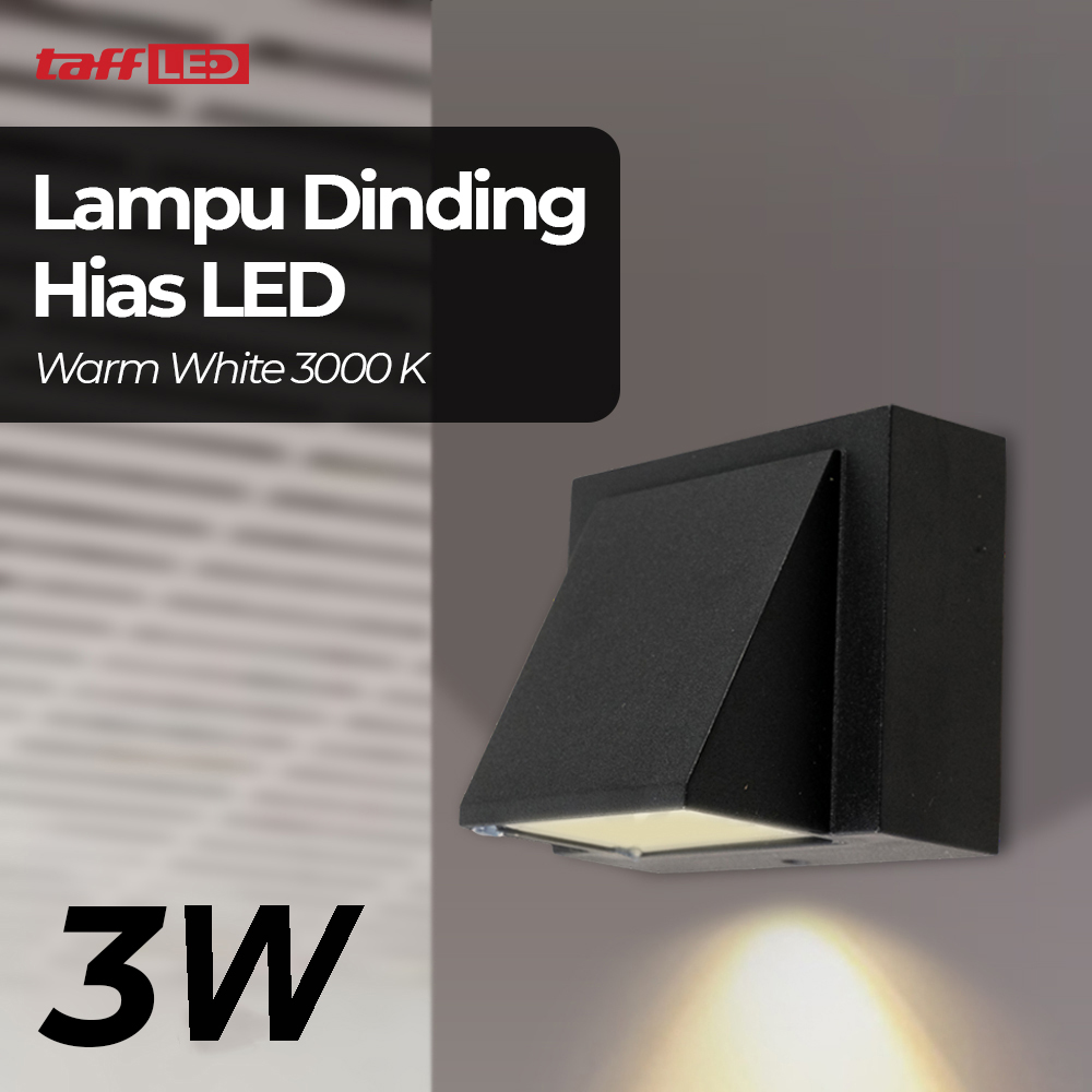 Pro Gaming Mouse - 20 TaffLED Lampu Dinding Hias LED Indoor Outdoor Plastic Body Warm White - BD84