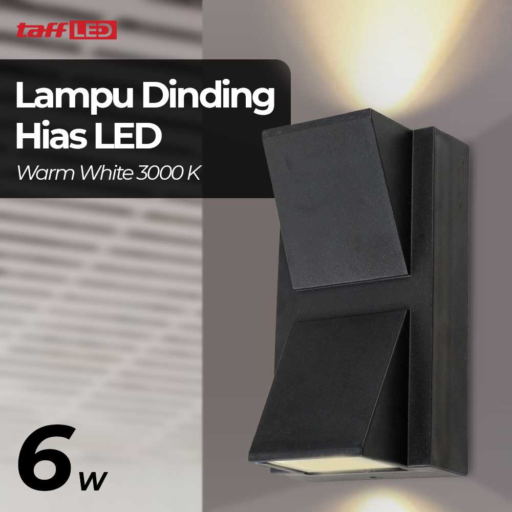 ginee_20251210150906061_3860251485.jpg TaffLED Lampu Dinding Hias LED Indoor Outdoor Plastic Body Warm White - BD84