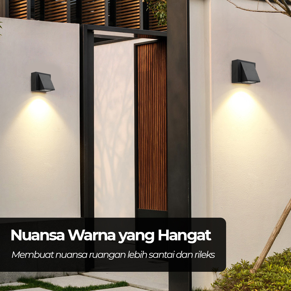 Pro Gaming Mouse - 18 TaffLED Lampu Dinding Hias LED Indoor Outdoor Plastic Body Warm White - BD84