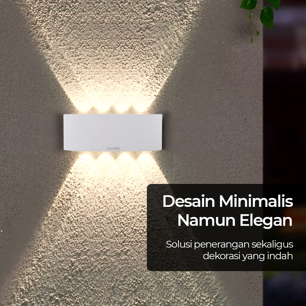 Pro Gaming Mouse - 10 TaffLED Lampu Dinding Hias LED Indoor Plastic 8 W 8 LED Warm White - 8T