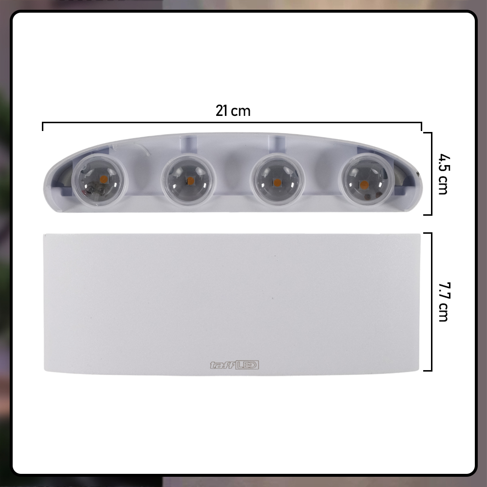 Pro Gaming Mouse - 13 TaffLED Lampu Dinding Hias LED Indoor Plastic 8 W 8 LED Warm White - 8T