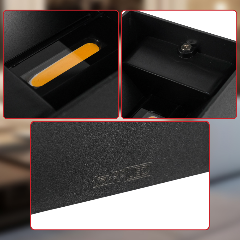 crop - 1 TaffLED Lampu Dinding Hias LED Indoor Square Plastic Warm White 6W - BD80