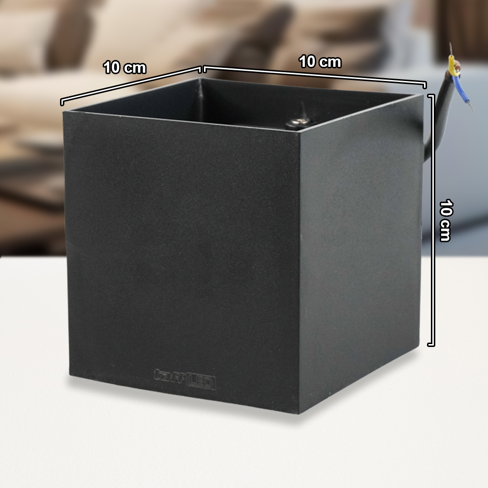 crop - 1 TaffLED Lampu Dinding Hias LED Indoor Square Plastic Warm White 6W - BD80