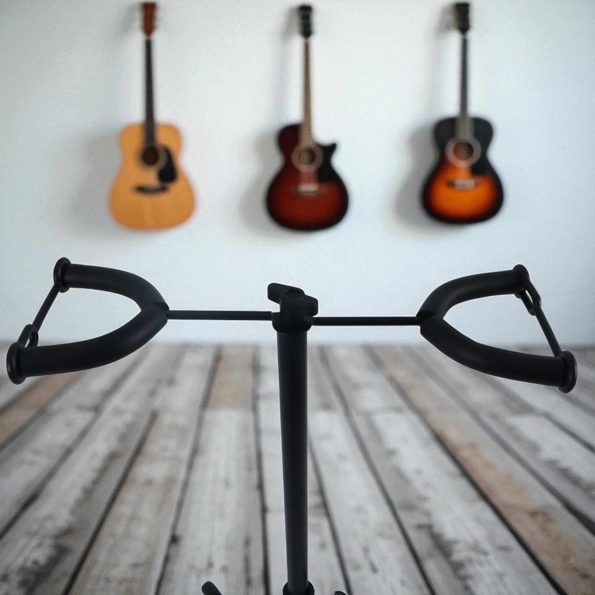 ginee_20251210151615491_2113885373.jpg TaffSTUDIO Stand Gitar Double Guitar Stand Metal Dock Adjustable - INU128