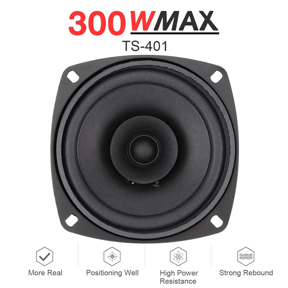 TaffSTUDIO Pcinener Speaker Subwoofer Mobil HiFi 4 Inch 300W 1 PCS - TS-401