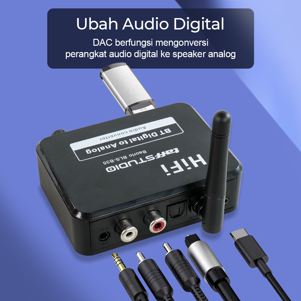 crop - 11 TaffSTUDIO DAC Audio Bluetooth 5.3 Receiver HiFi Digital to Analog - BLS-B35