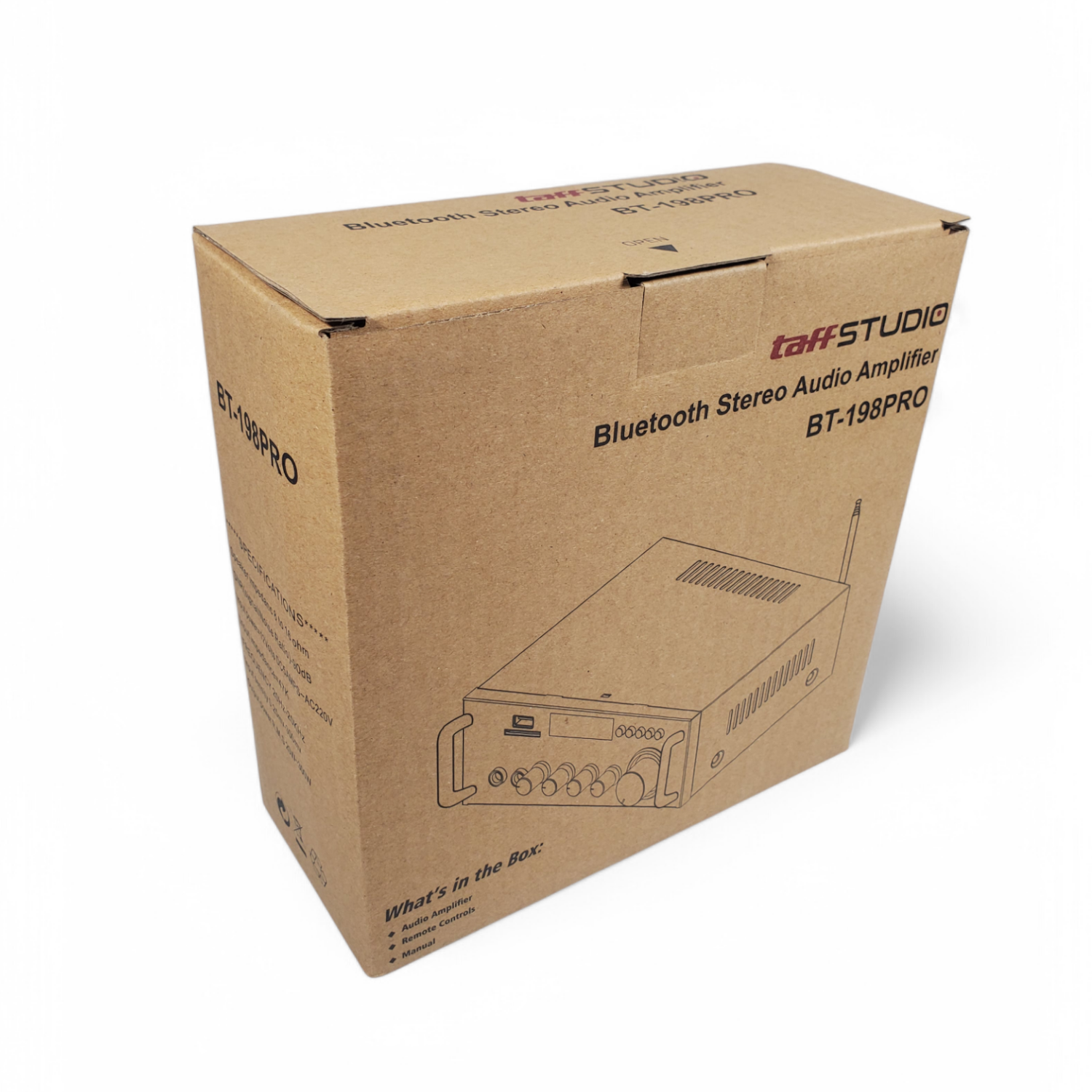 TaffSTUDIO Audio Amplifier Bluetooth Dual Channel with Remote - BT-198PRO