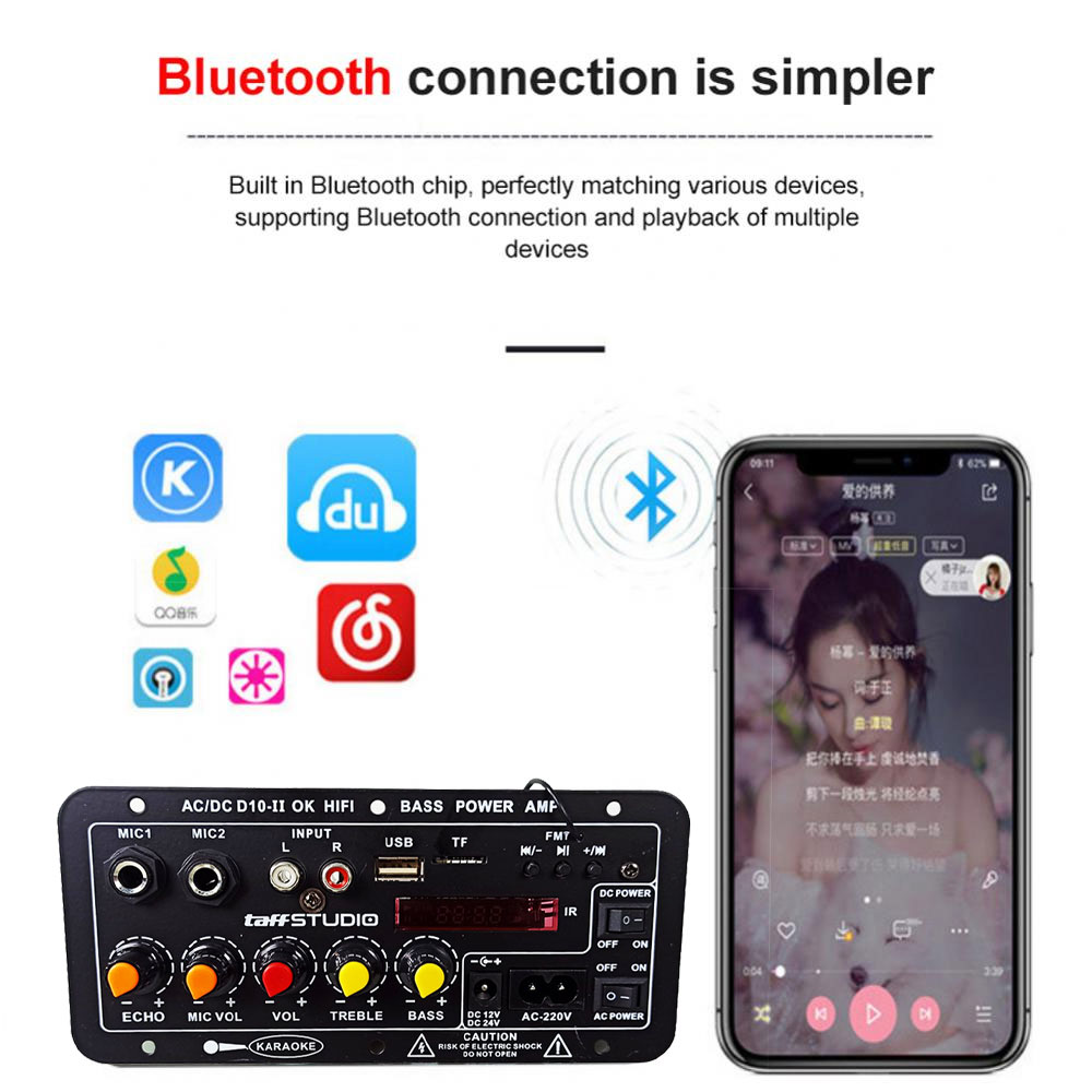 ginee_20251210152115030_2207346177.jpg TaffSTUDIO Papan Audio Amplifier Karaoke Bluetooth with Digital Screen - D10