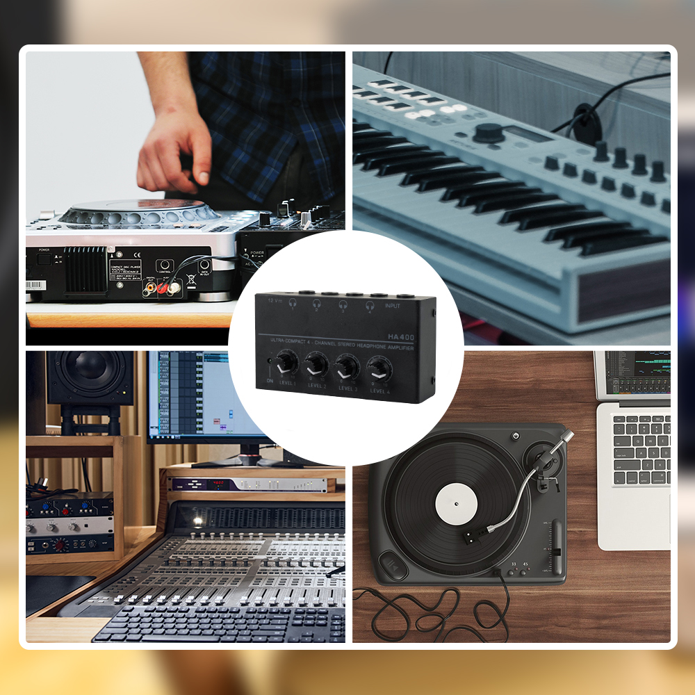 TaffSTUDIO MicroAMP Audio Amplifier Mini Headphone 4 Channel Stereo - HA400