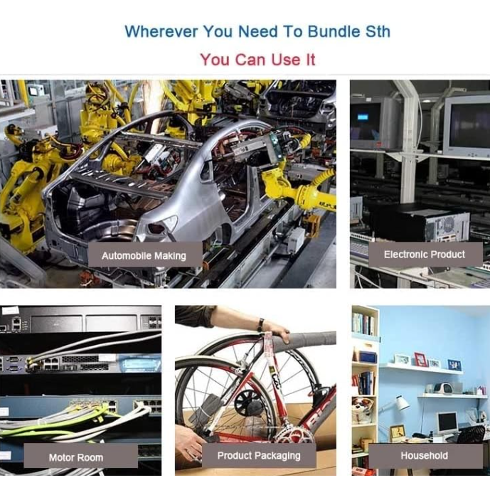 TaffGUARD Kabel Ties Plastic Zip Cable Organizer Reusable 100 PCS - Z815