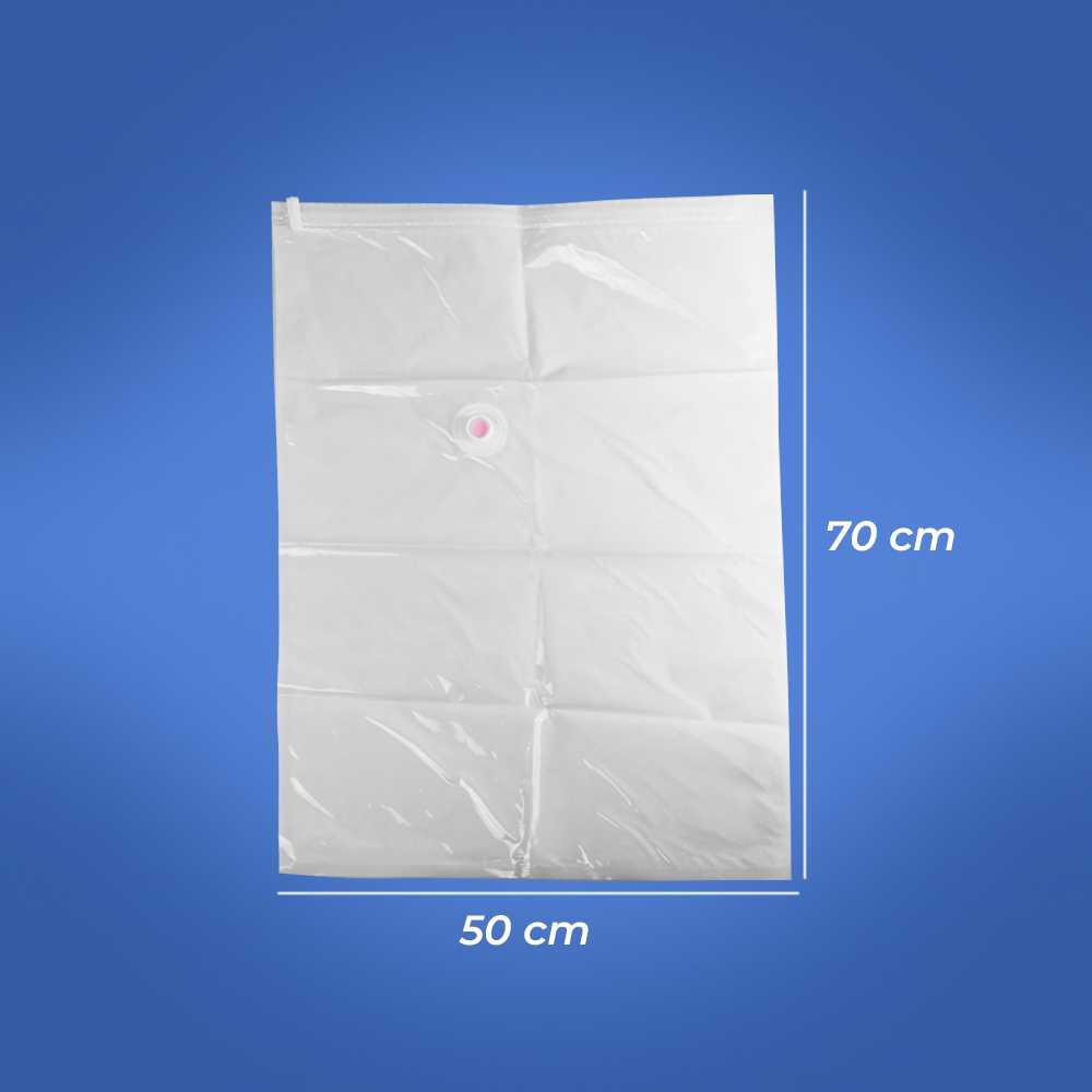 TaffPACK Kantong Plastik Vakum Pakaian Vacuum Bag 5 PCS 50x70cm - WB70
