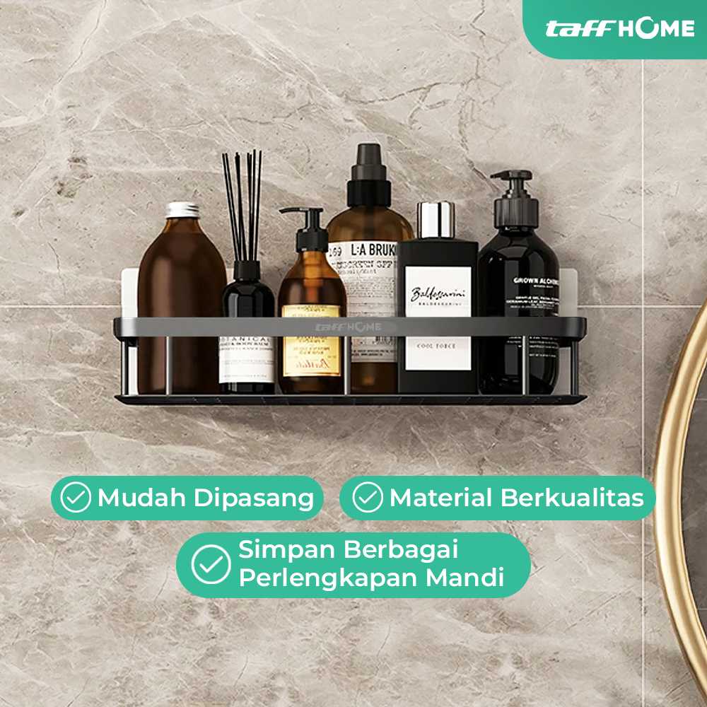 TaffHOME Rak Gantung Kamar Mandi Bathroom Organizer Rack Aluminium - SHR241