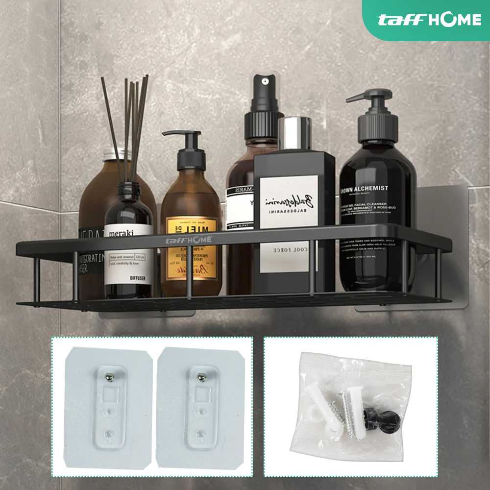 TaffHOME Rak Gantung Kamar Mandi Bathroom Organizer Rack Aluminium - SHR241
