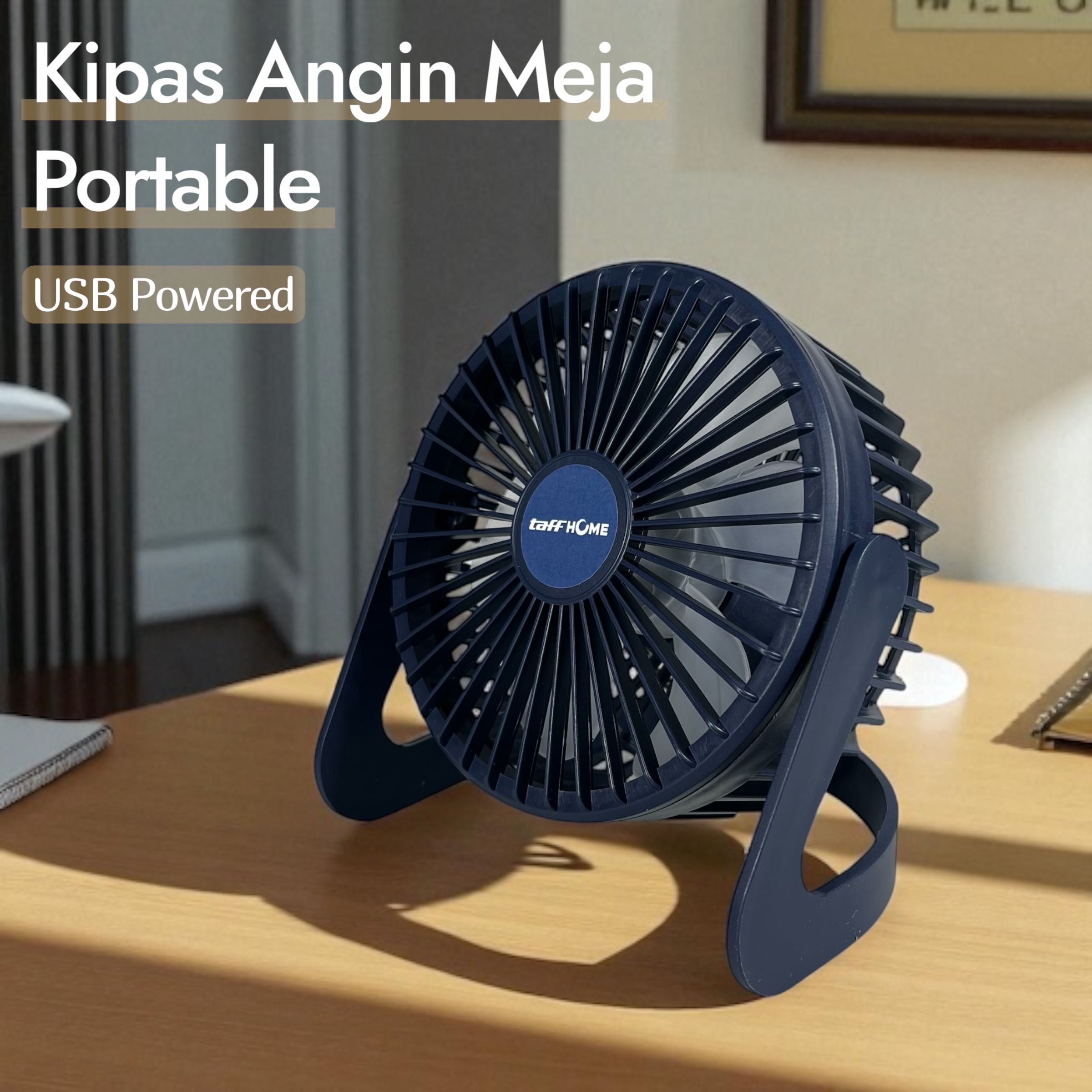TaffHOME Kipas Angin Meja Portable Desk Fan USB 5 Inch 2.5W - YZ-007