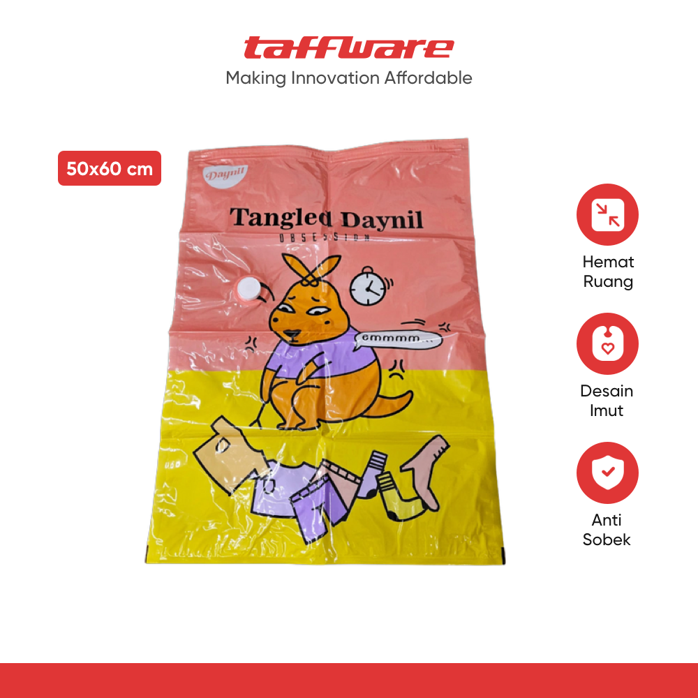 TaffPACK Kantong Plastik Vakum Pakaian Multifungsi Vacuum Bag 1 PCS - BX157