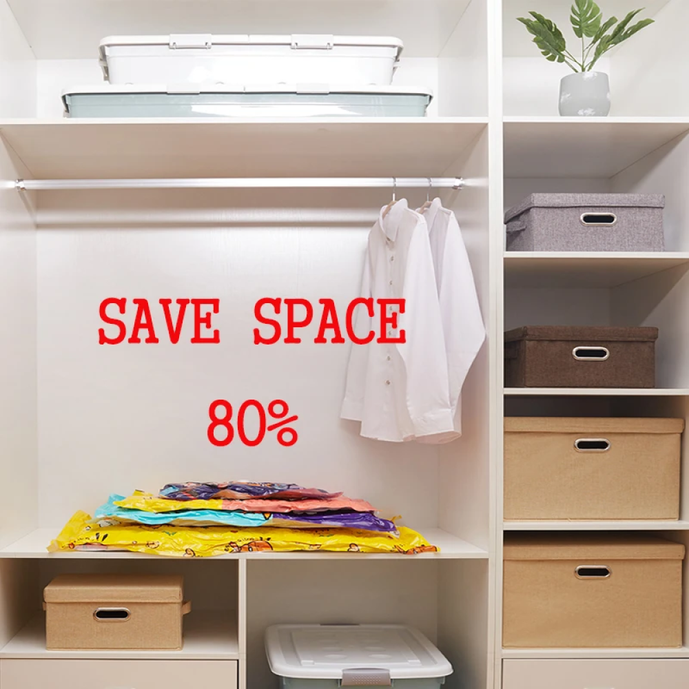 TaffPACK Kantong Plastik Vakum Pakaian Multifungsi Vacuum Bag 1 PCS - BX157