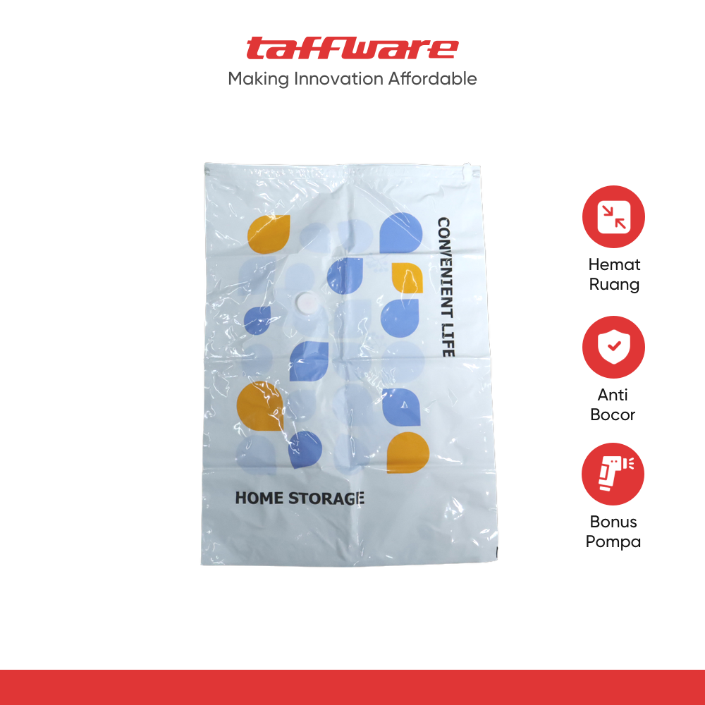 TaffPACK Kantong Plastik Vakum Pakaian Vacuum Bag 10 PCS Electric Pump - T105