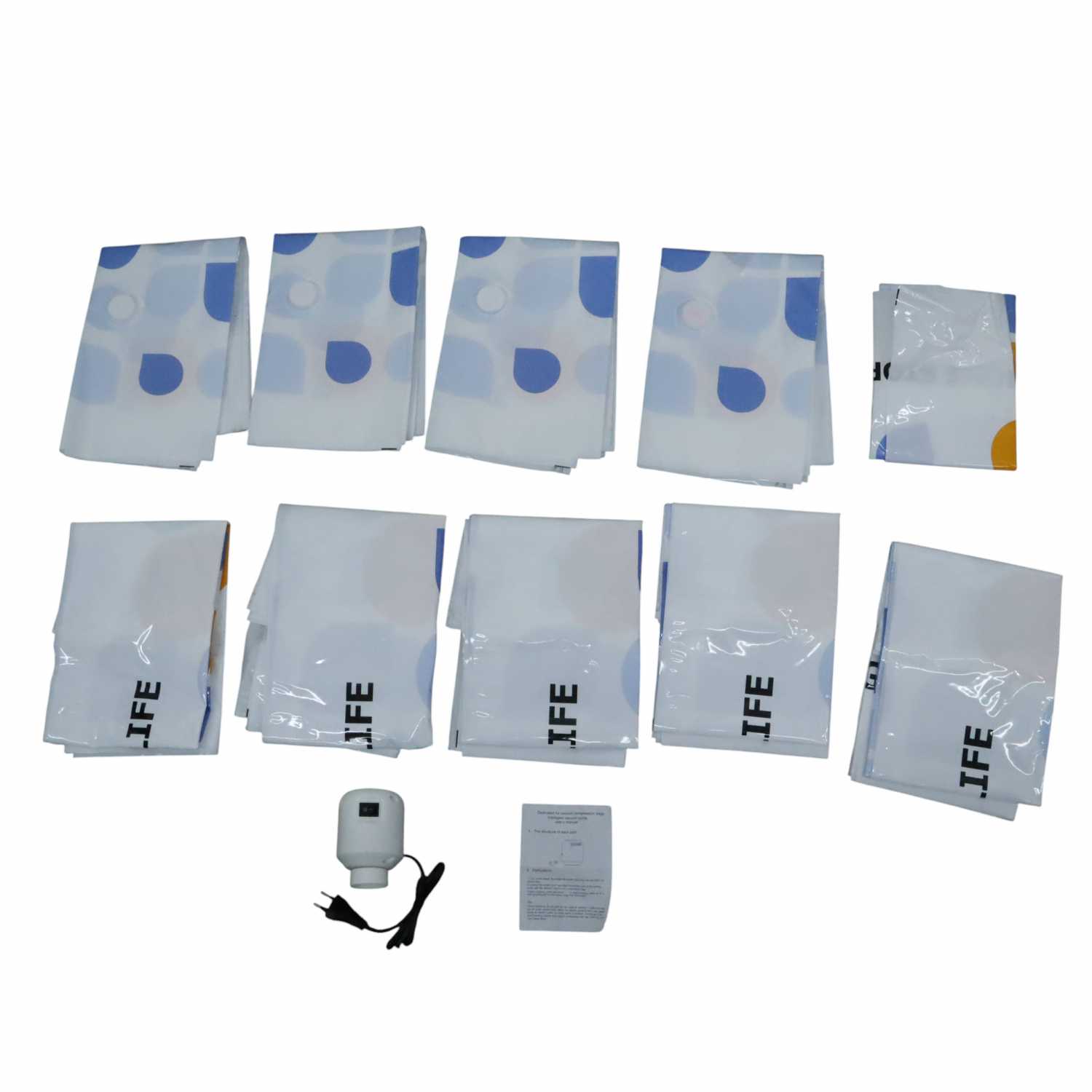 TaffPACK Kantong Plastik Vakum Pakaian Vacuum Bag 10 PCS Electric Pump - T105