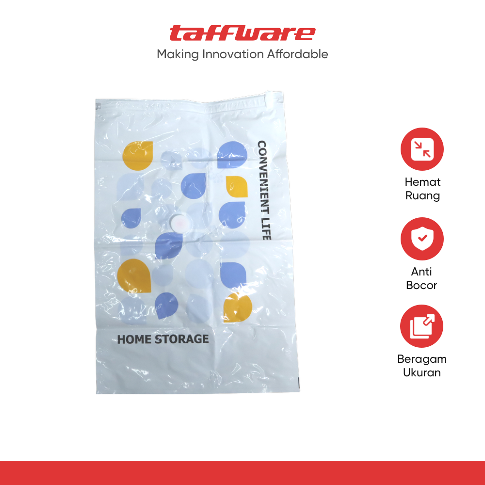 TaffPACK Kantong Plastik Vakum Pakaian Vacuum Bag 10 PCS Electric Pump - T10
