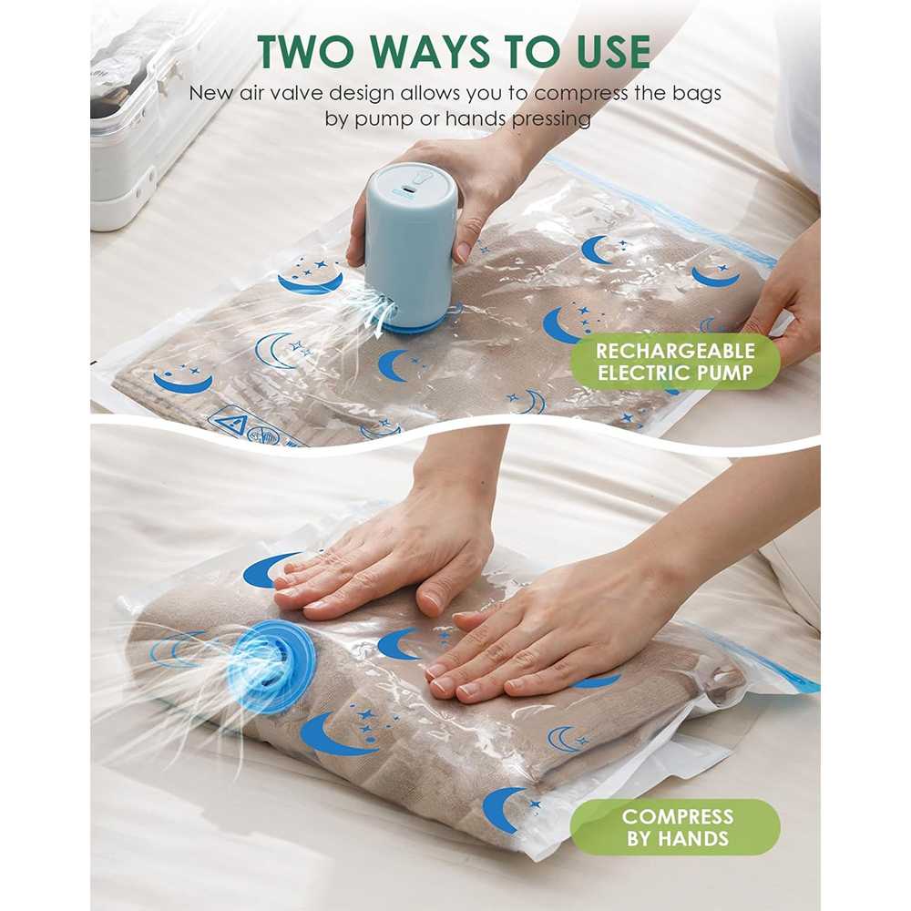 TaffPACK Kantong Plastik Vakum Pakaian Multifungsi Vacuum Bag 1 PCS - TMS-10