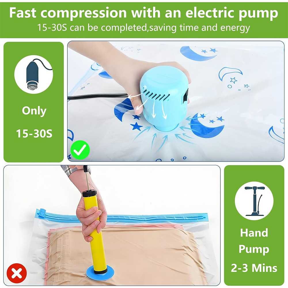 TaffPACK Kantong Plastik Vakum Pakaian Multifungsi Vacuum Bag 1 PCS - TMS-10