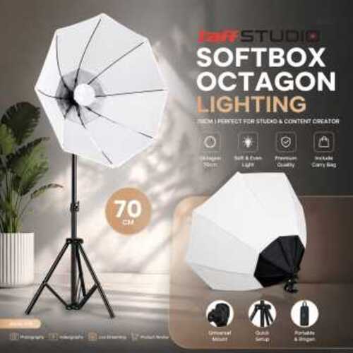 taffstudio-payung-softbox-lighting-octagon-single-socket-70cm-e27-sl57 (2) TaffSTUDIO Payung Softbox Lighting Octagon Single Socket 70cm E27 - SL57