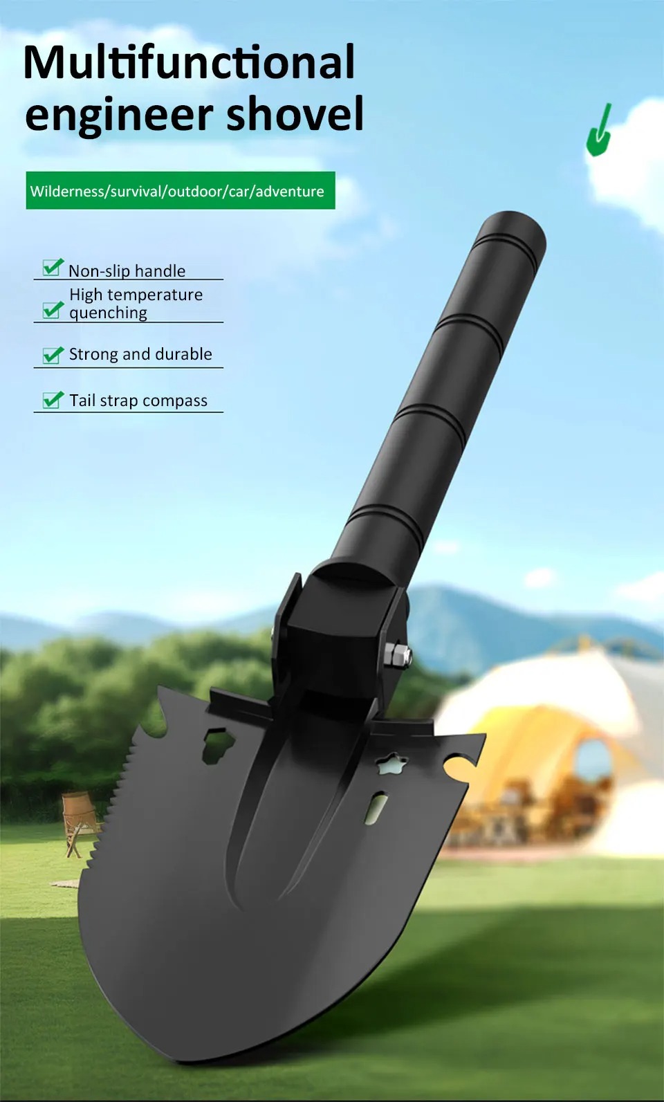 ginee_20260120180544854_9281490415.jpg TaffSPORT Sekop Lipat Camping Portable Survival Engineer Shovel 36.5cm - TM-365