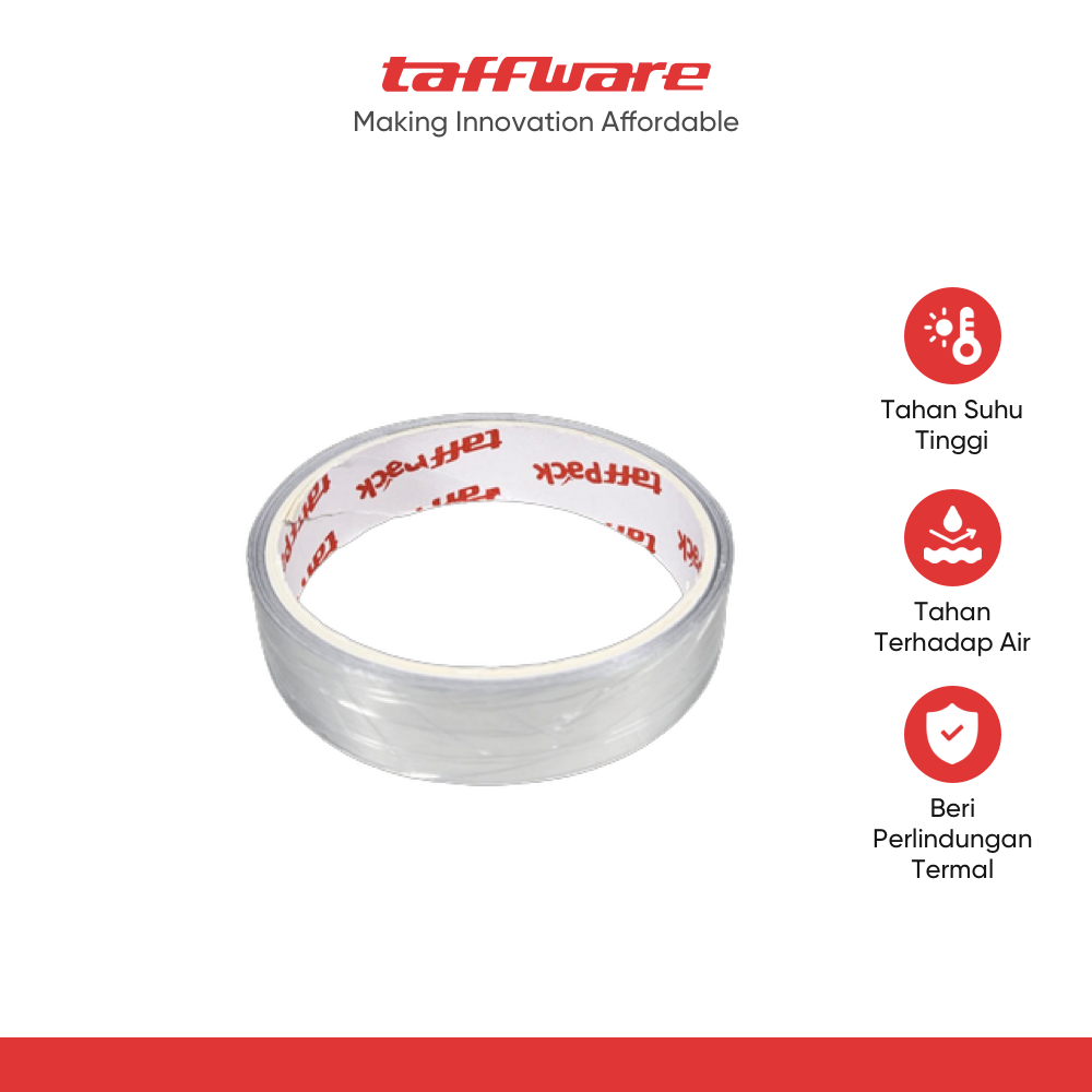 TaffPACK Lakban Aluminium Foil Tape Tahan Panas Anti Bocor 0.6mm 10M - INU163