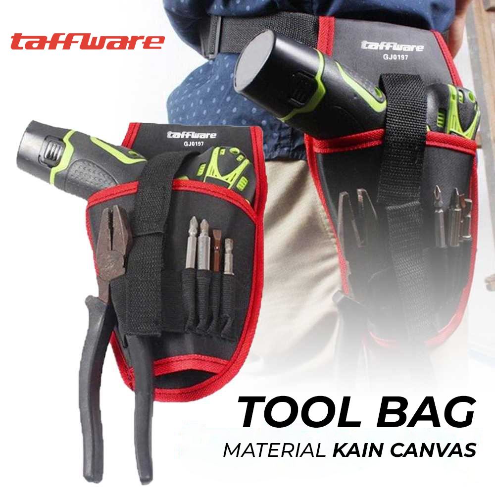 Taffware Tas Pinggang Perkakas Mesin Bor Tool Bag Fanny Pack - GJ0197