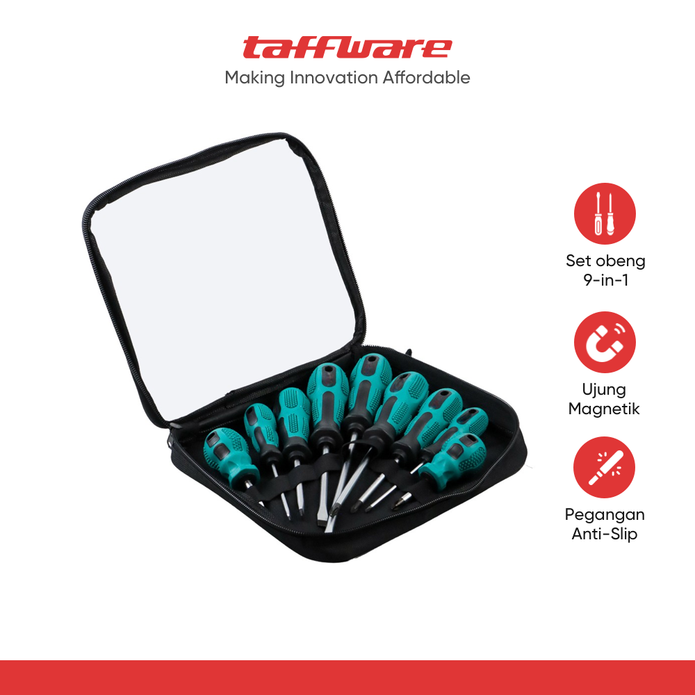 Taffware Obeng Set Reparasi Magnetic Head 9 in 1 - SK803