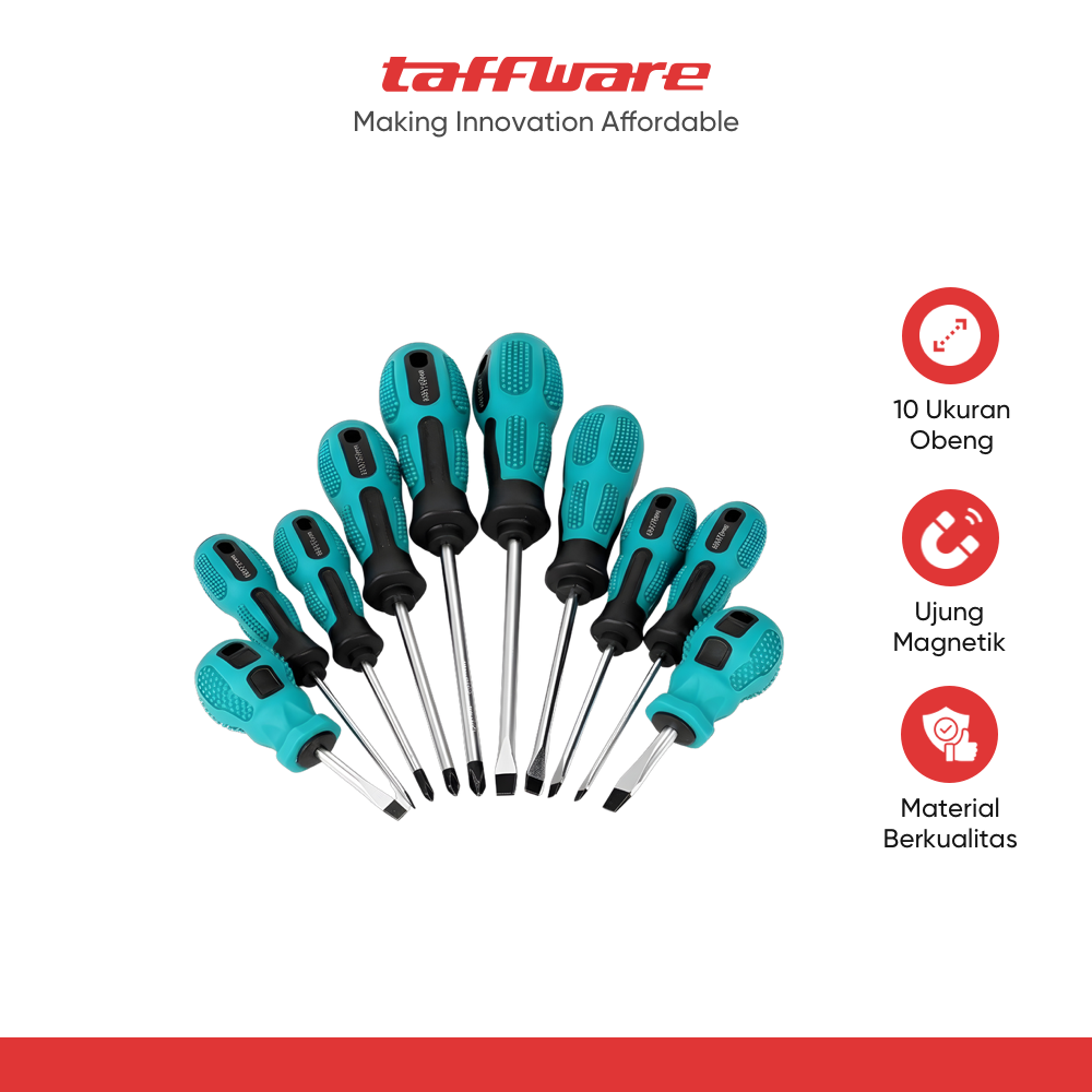 Taffware Obeng Set Reparasi Magnetic Head 10in1 - SK804