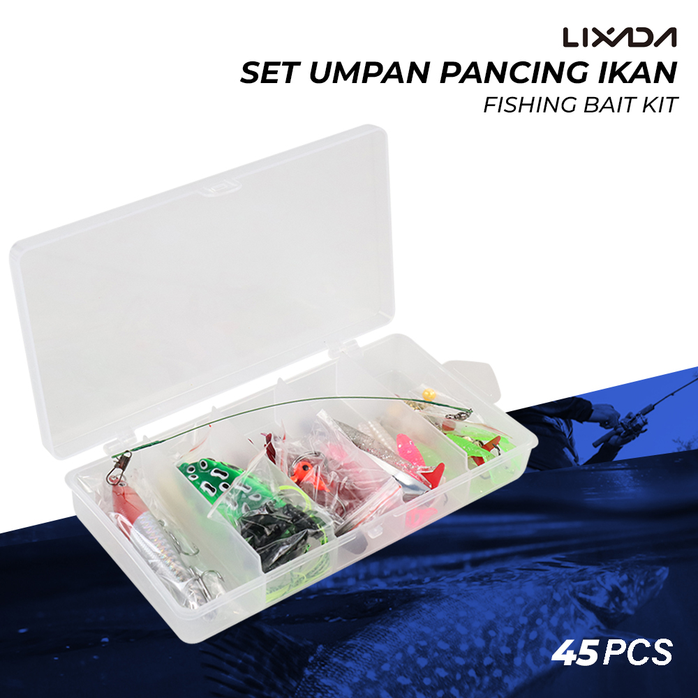 TaffSPORT Umpan Pancing Ikan Set Fishing Bait Kit 45 PCS - DWS250-C