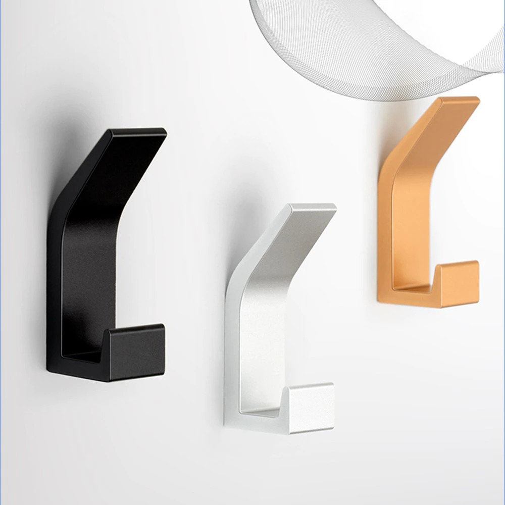 TaffHOME Gantungan Dinding Kapstok Hook Hanger Aluminium 5 PCS - CR306