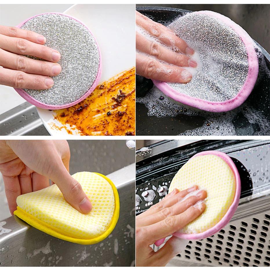 TaffHOME Spons Cuci Piring Double Side Cleaning Sponge 3 PCS - 020