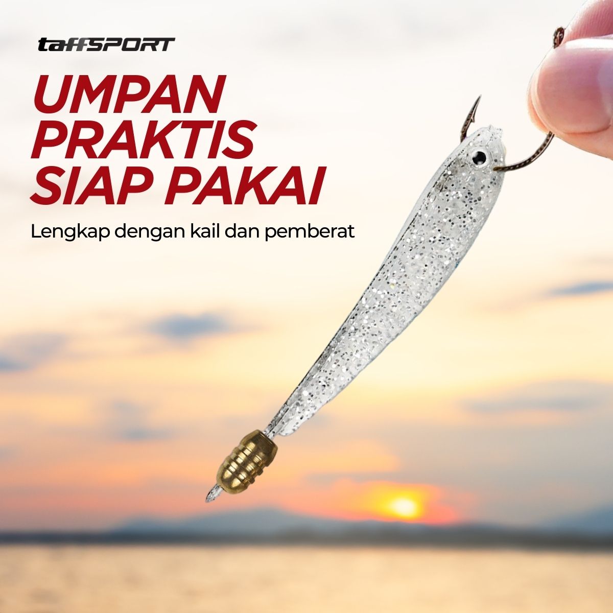 TaffSPORT Umpan Pancing Ikan Set Fishing Bait Kit 44 PCS with Case - DWS250-D