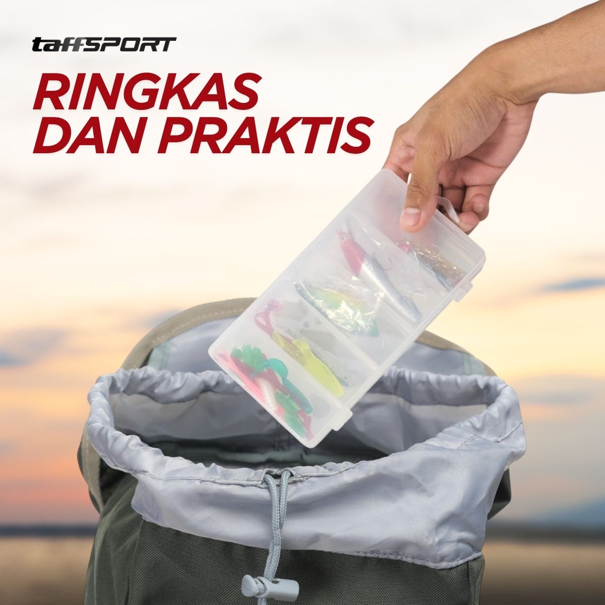 TaffSPORT Umpan Pancing Ikan Set Fishing Bait Kit 44 PCS with Case - DWS250-D