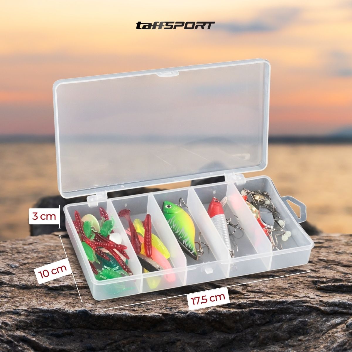 TaffSPORT Umpan Pancing Ikan Set Fishing Bait Kit 44 PCS with Case - DWS250-D