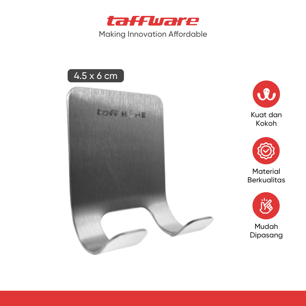 TaffHOME Gantungan Dinding Pisau Cukur Razor Hanger Stainless Steel - 7564