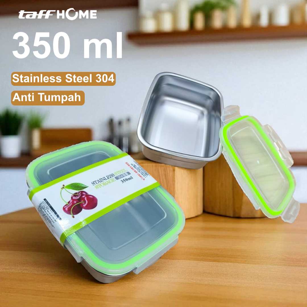 TaffHOME Kotak Makan Anti Tumpah Lunch Box Stainless Steel 304 - KT273