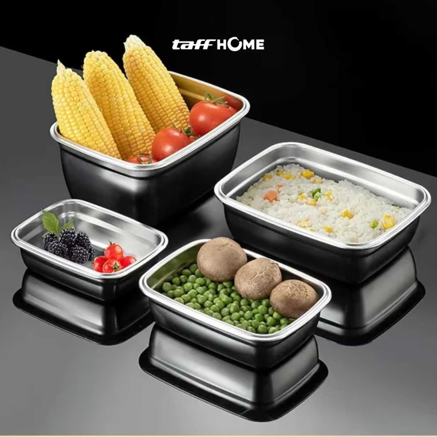 TaffHOME Kotak Makan Anti Tumpah Lunch Box Stainless Steel 304 - KT273