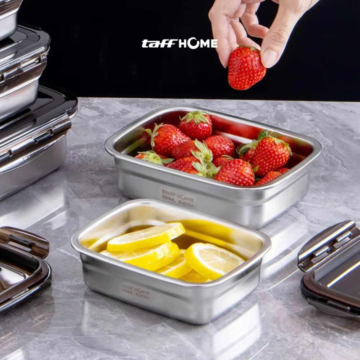 TaffHOME Kotak Makan Anti Tumpah Lunch Box Stainless Steel 304 - KT273