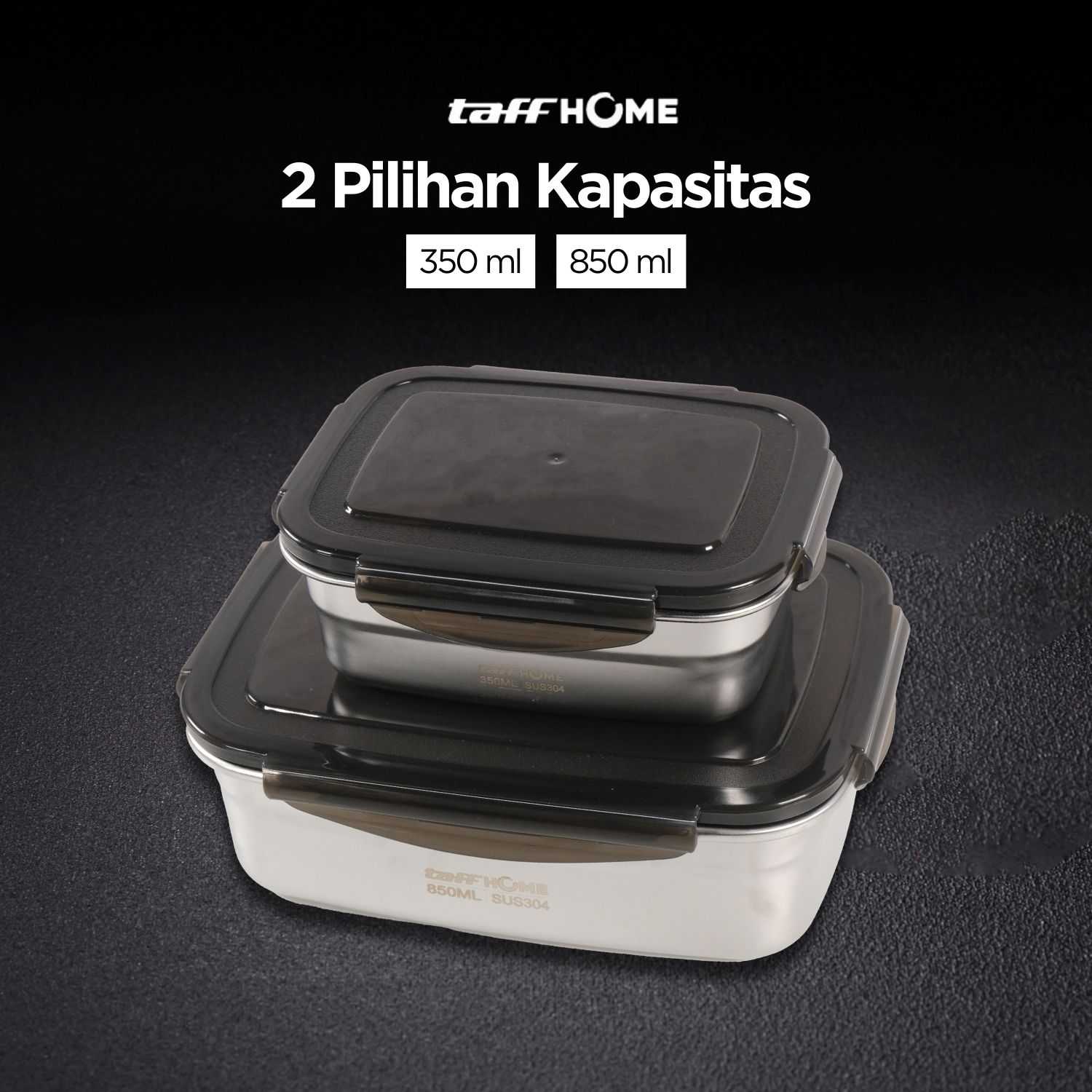 TaffHOME Kotak Makan Anti Tumpah Lunch Box Stainless Steel 304 - KT273