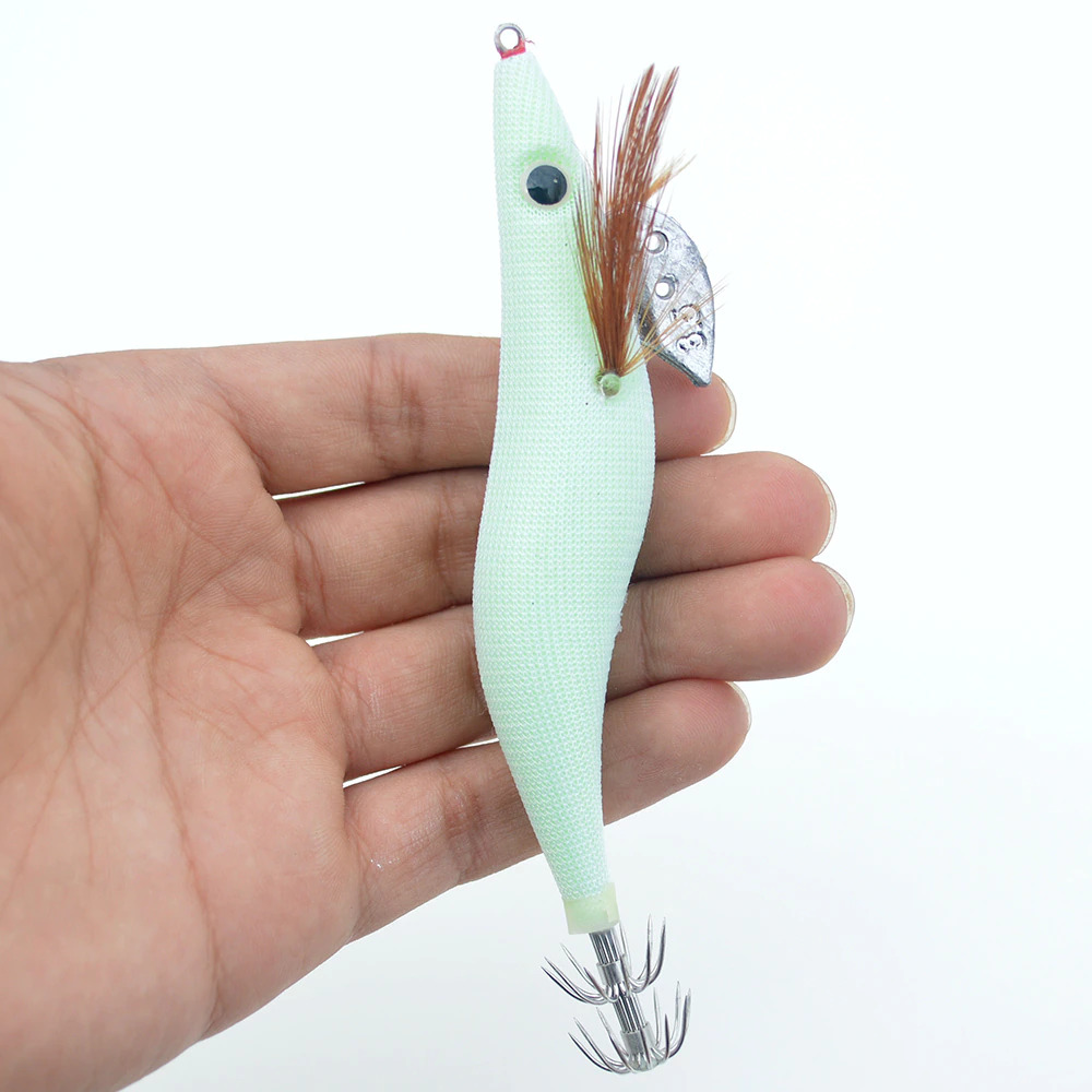 TaffSPORT Umpan Pancing Udang Kecil Luminous Shrimp Squid Jig Bait 2.5 - HS1039