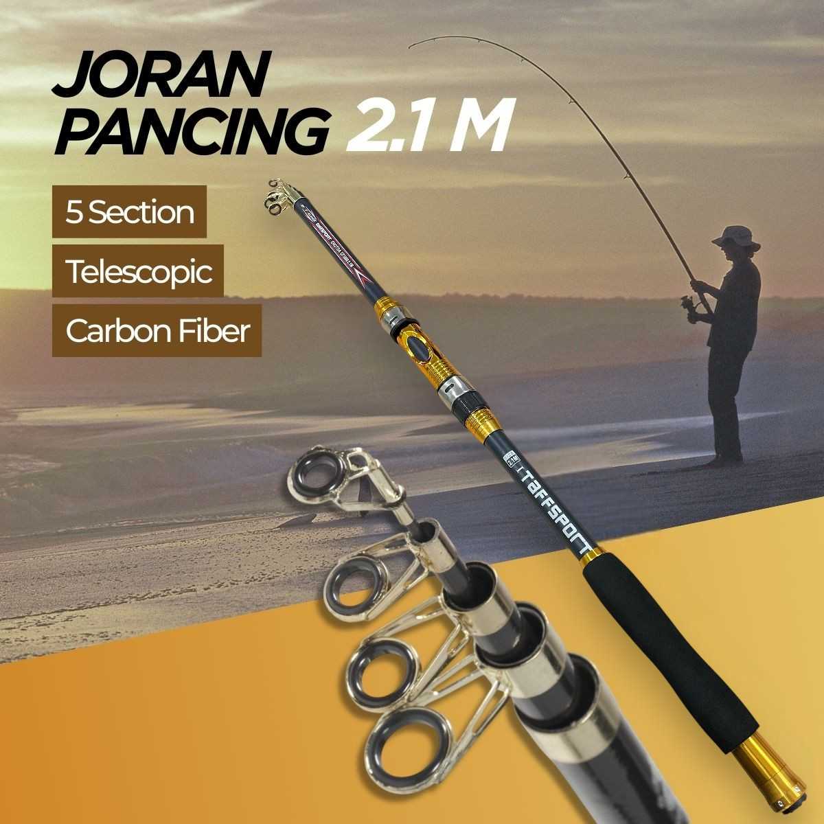 TaffSPORT Joran Pancing Antena Portable Carbon Fiber Rod