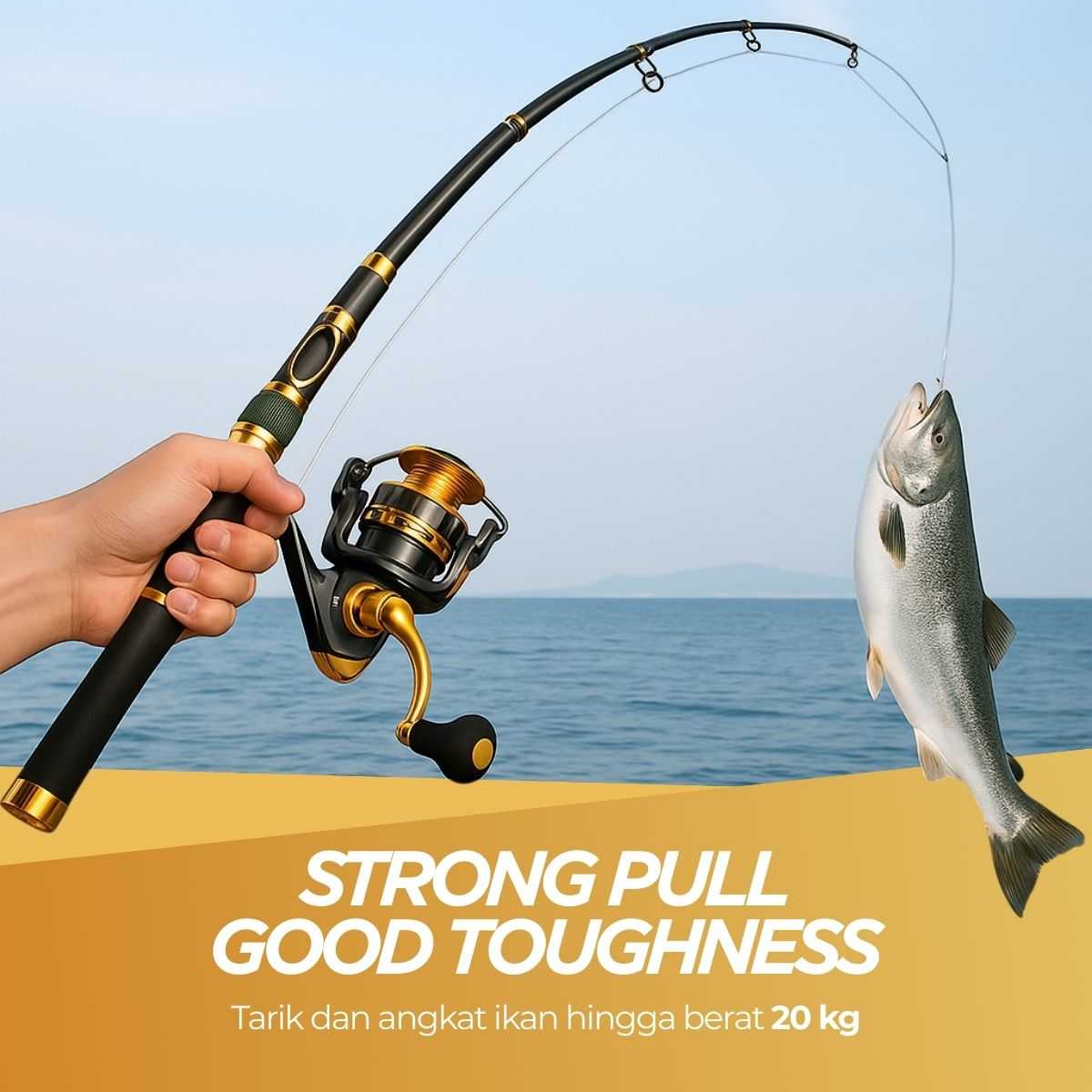 TaffSPORT Joran Pancing Antena Portable Carbon Fiber Rod