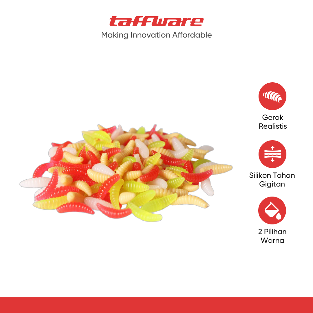 TaffSPORT Umpan Pancing Bentuk Belatung 50 PCS - WD-160