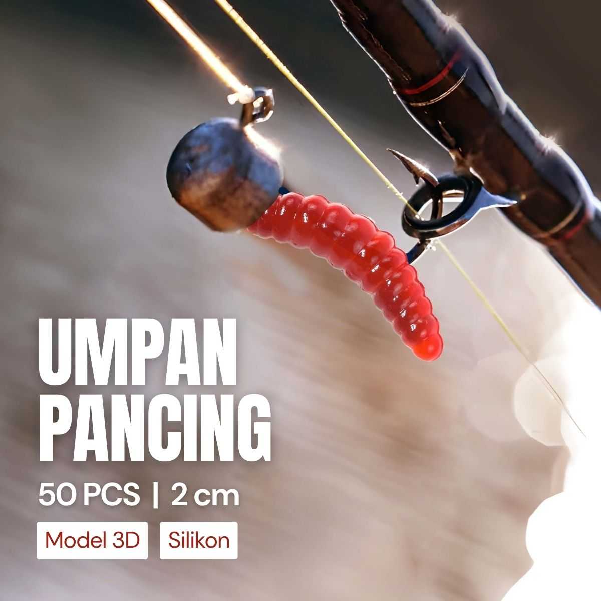 TaffSPORT Umpan Pancing Bentuk Belatung 50 PCS - WD-160